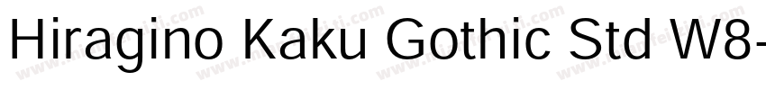 Hiragino Kaku Gothic Std W8字体转换